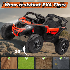 🚗24V Licensed Can-Am 2-Seater Kids UTV